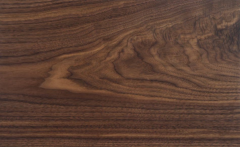 Walnut keyboard cover with deep chocolate wood grain